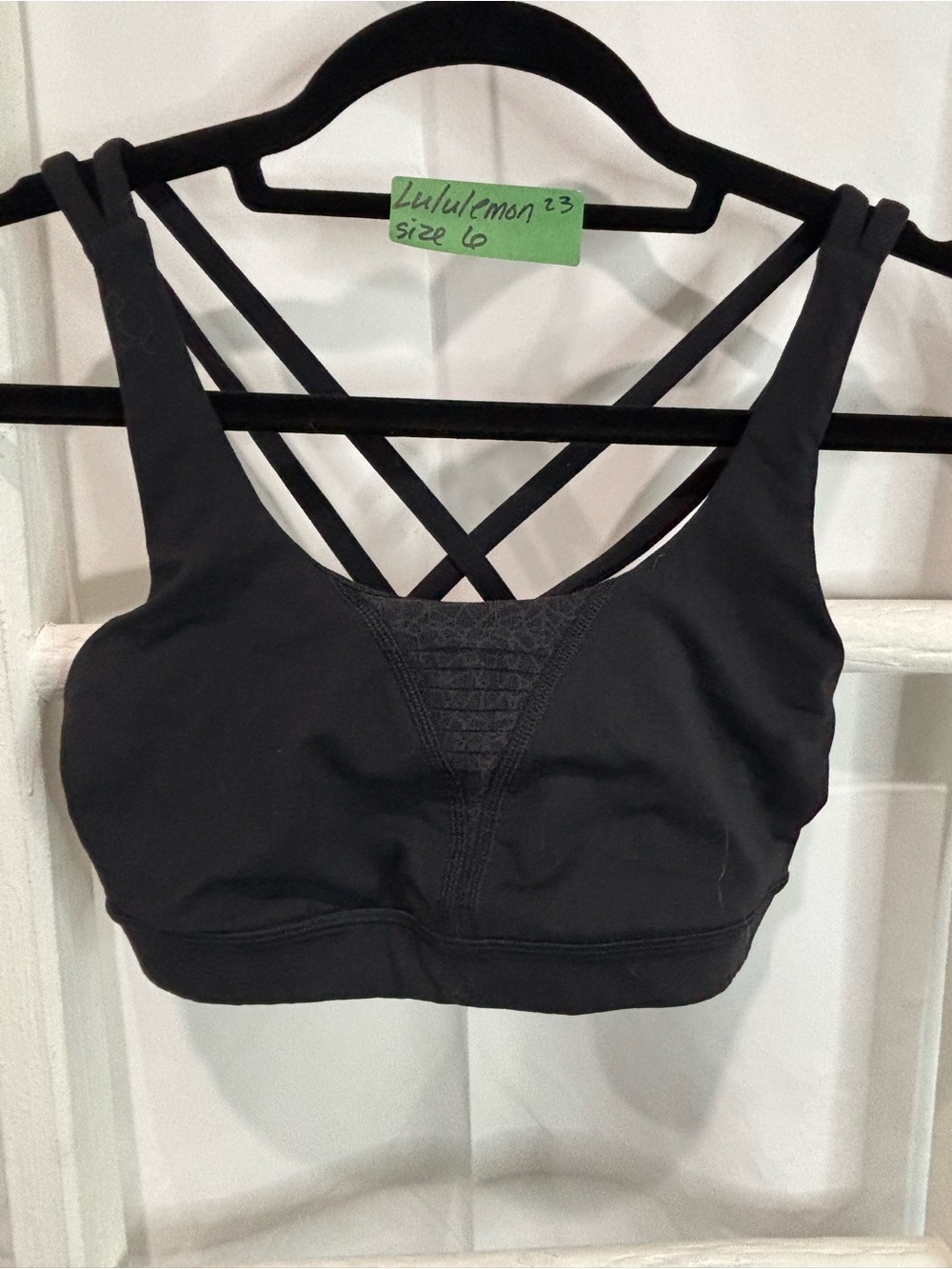 lululemon athletic Black Strappy Crisscross Sports Bra
